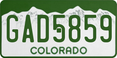 CO license plate GAD5859