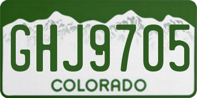 CO license plate GHJ9705