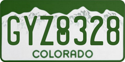 CO license plate GYZ8328