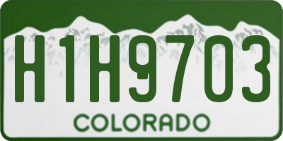 CO license plate H1H9703