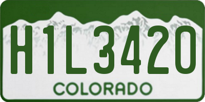 CO license plate H1L3420
