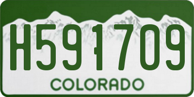 CO license plate H591709