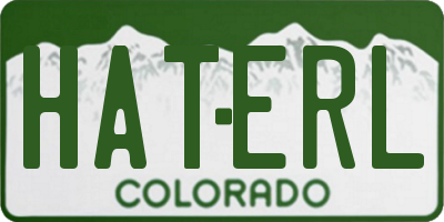 CO license plate HATERL