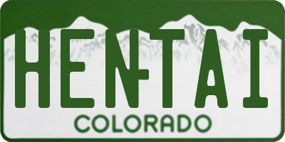 CO license plate HENTAI