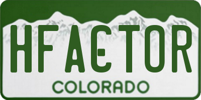 CO license plate HFACTOR