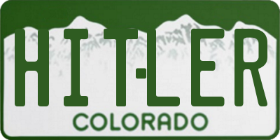 CO license plate HITLER