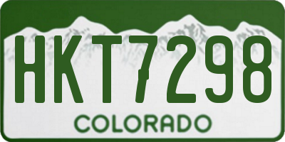 CO license plate HKT7298