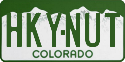 CO license plate HKYNUT