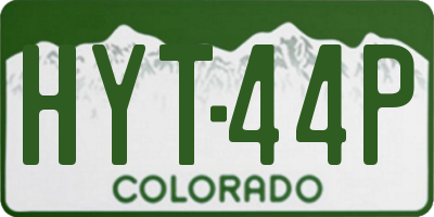 CO license plate HYT44P