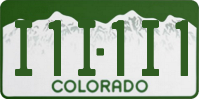 CO license plate I1I1I1