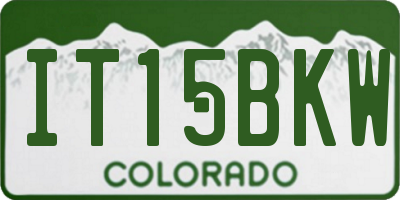 CO license plate IT15BKW