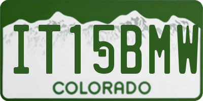 CO license plate IT15BMW