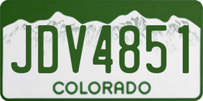 CO license plate JDV4851