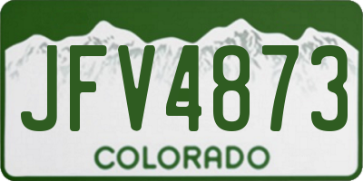 CO license plate JFV4873