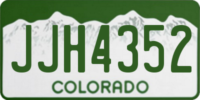 CO license plate JJH4352