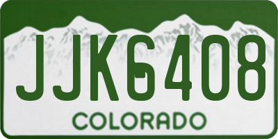 CO license plate JJK6408