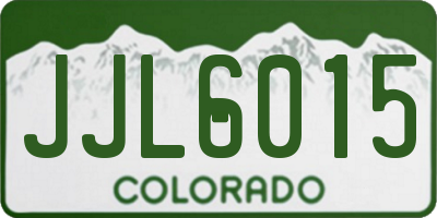 CO license plate JJL6015