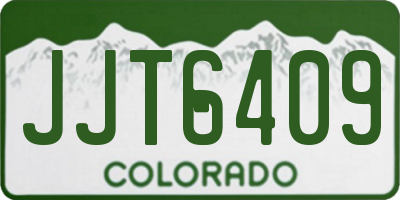 CO license plate JJT6409