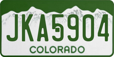 CO license plate JKA5904