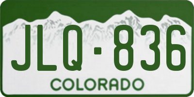 CO license plate JLQ836