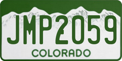 CO license plate JMP2059