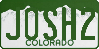 CO license plate JOSH2