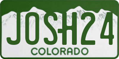 CO license plate JOSH24