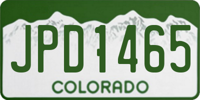 CO license plate JPD1465