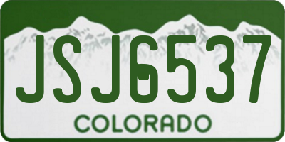 CO license plate JSJ6537