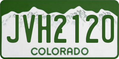 CO license plate JVH2120