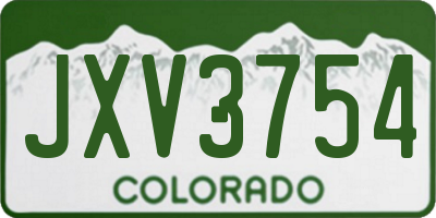 CO license plate JXV3754