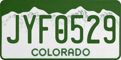 CO license plate JYF0529