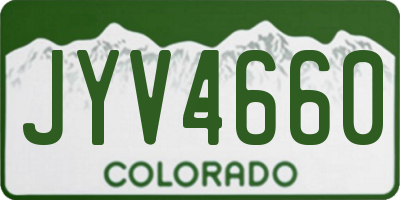 CO license plate JYV4660