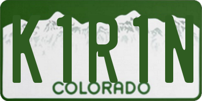 CO license plate K1R1N