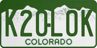 CO license plate K20L0K