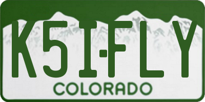 CO license plate K5IFLY