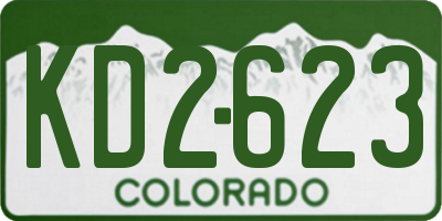 CO license plate KD2623