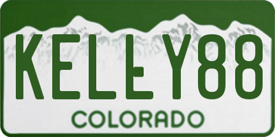 CO license plate KELLY88