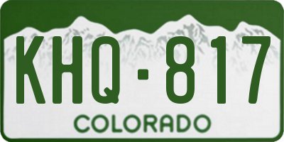 CO license plate KHQ817