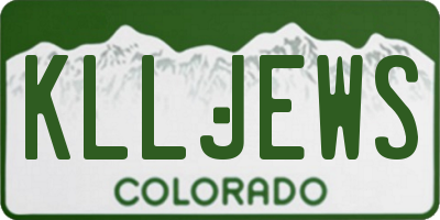 CO license plate KLLJEWS