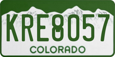 CO license plate KRE8057