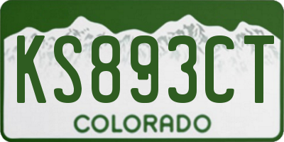 CO license plate KS893CT