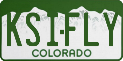 CO license plate KSIFLY