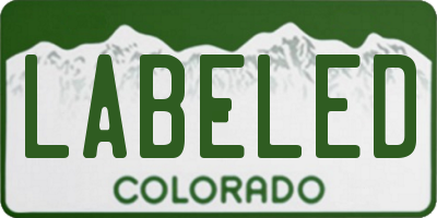 CO license plate LABELED