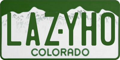 CO license plate LAZYH0