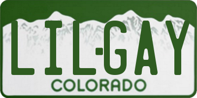 CO license plate LILGAY