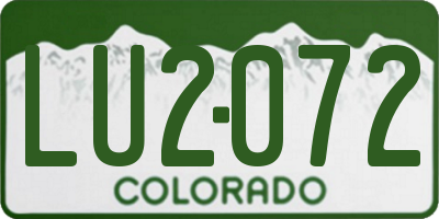 CO license plate LU2072