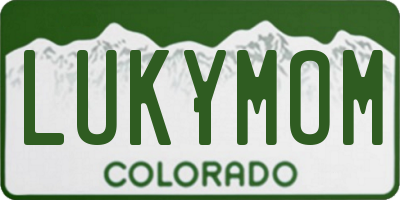 CO license plate LUKYMOM