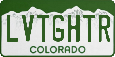 CO license plate LVTGHTR