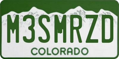 CO license plate M3SMRZD